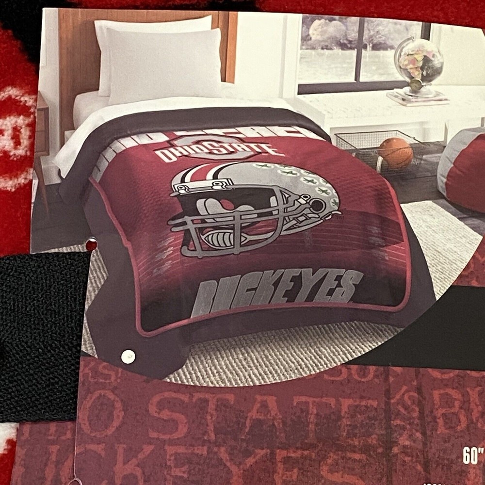 Ohio State Football Plush Throw Blanket 60" x 80" Twin NCAA Buckeyes Northwest